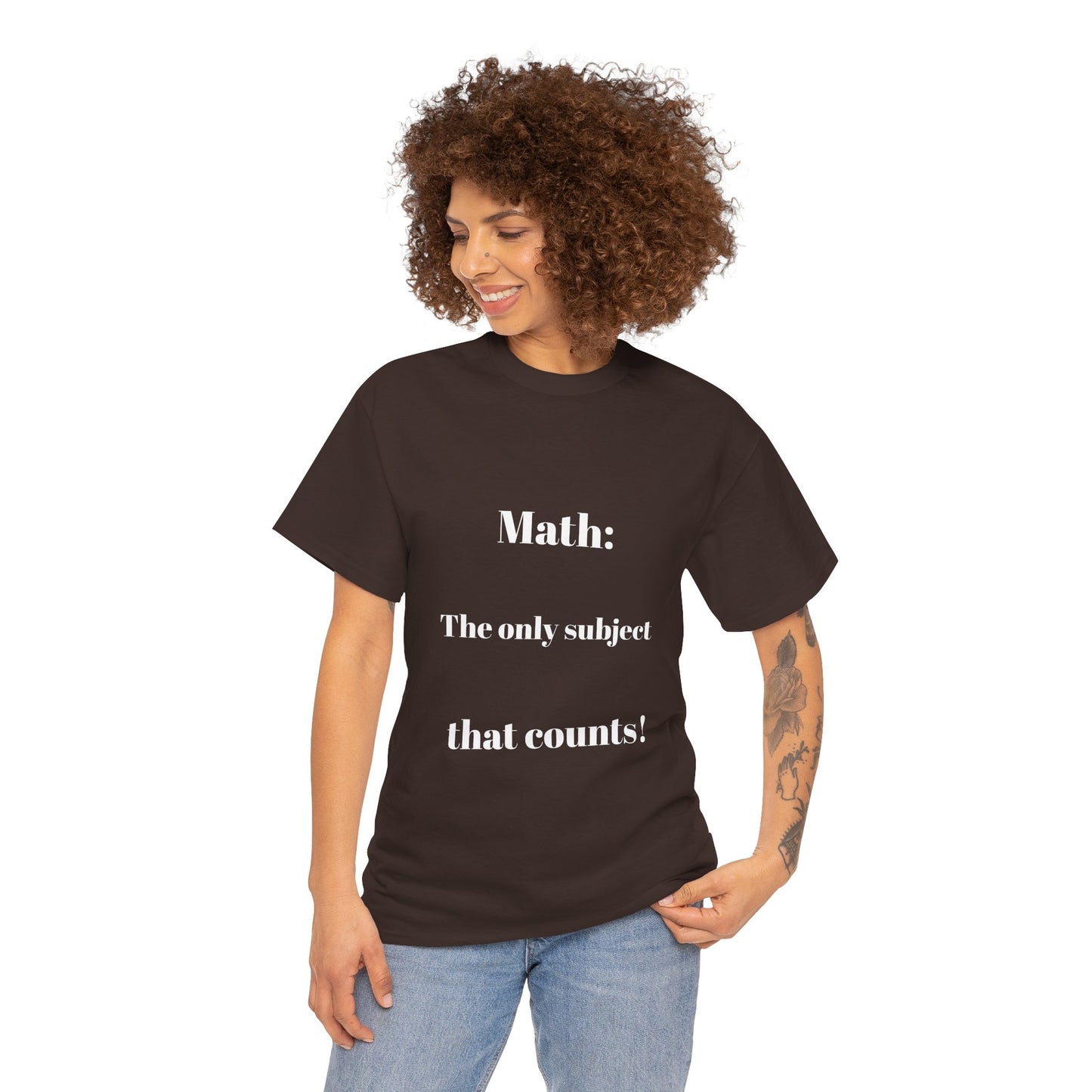 Math: The only subject that counts Unisex Tee, Cotton T-shirt, Math Teacher Gift, Math Lover Shirt, Back to School Apparel