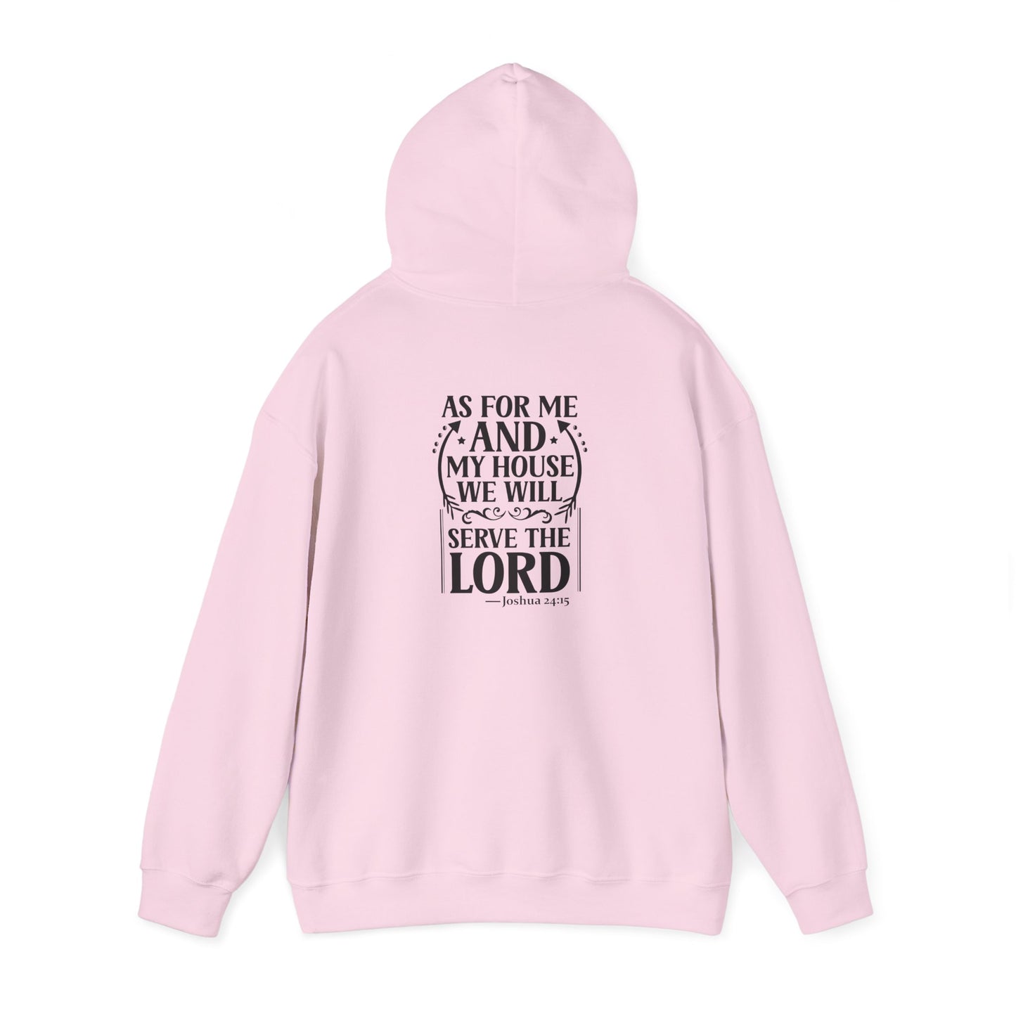 Religiöser Bibelvers Unisex Kapuzenpullover, Christliches Glaube Geschenk, Schwerer Pullover, Diene dem Herrn Bekleidung, Schrift Zitat