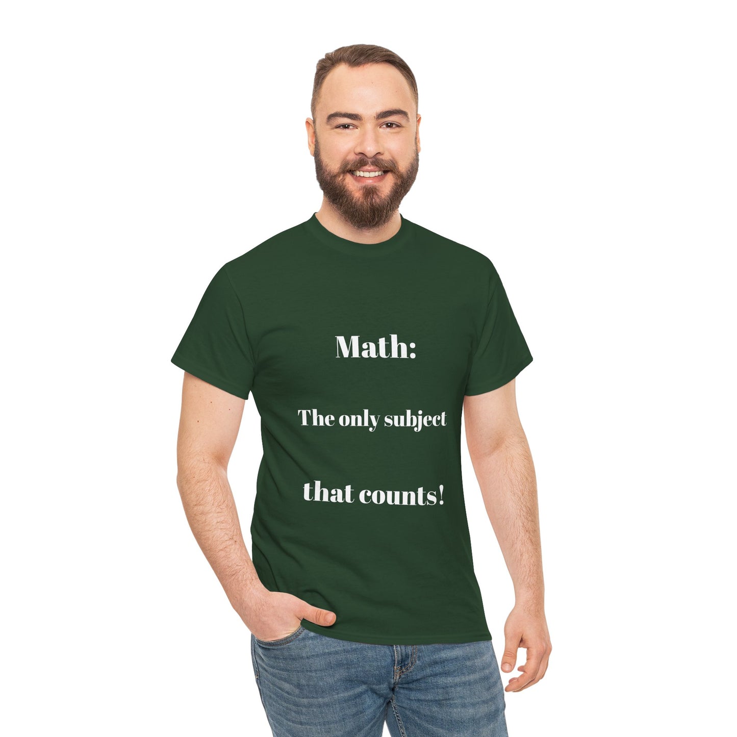 Math: The only subject that counts Unisex Tee, Cotton T-shirt, Math Teacher Gift, Math Lover Shirt, Back to School Apparel