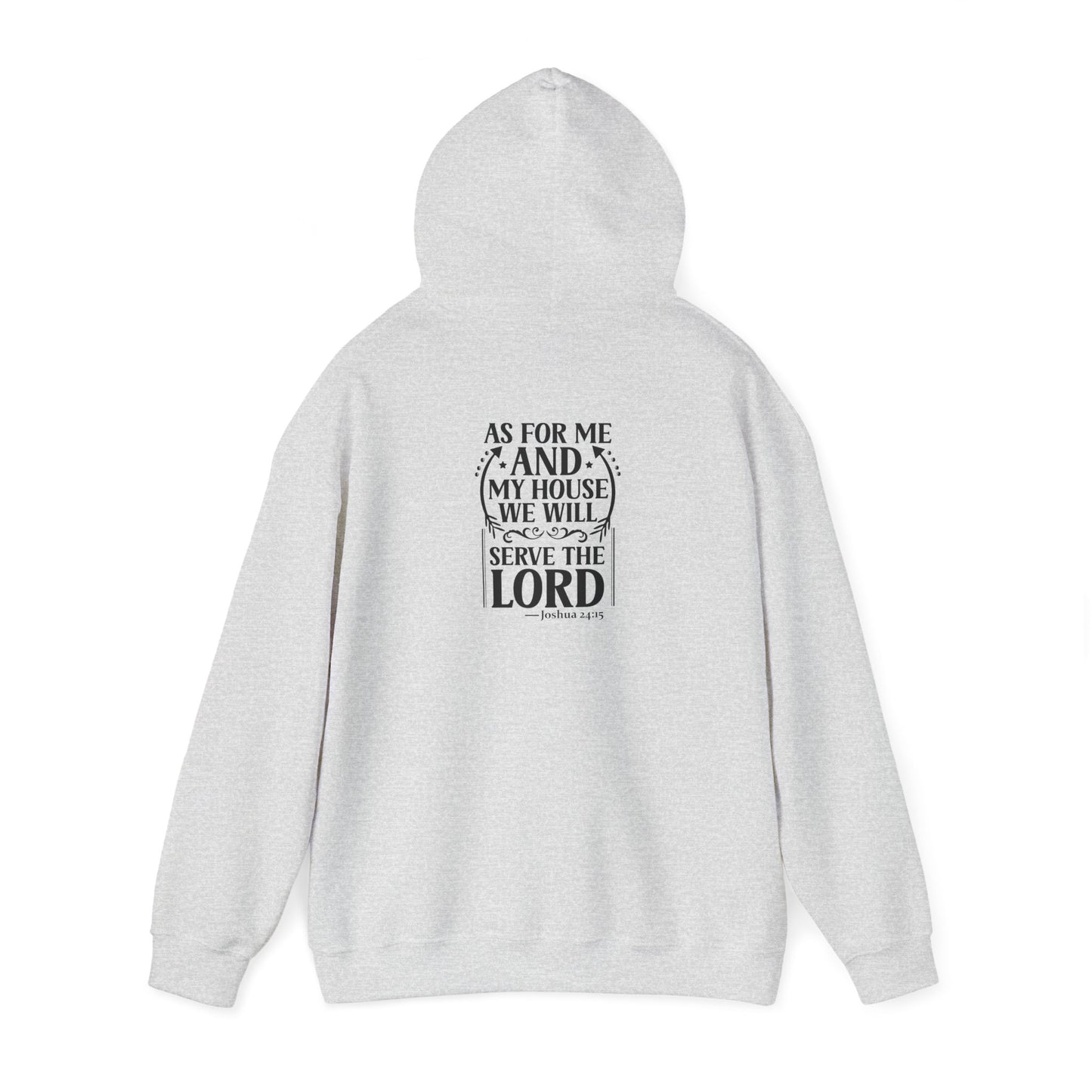 Religiöser Bibelvers Unisex Kapuzenpullover, Christliches Glaube Geschenk, Schwerer Pullover, Diene dem Herrn Bekleidung, Schrift Zitat