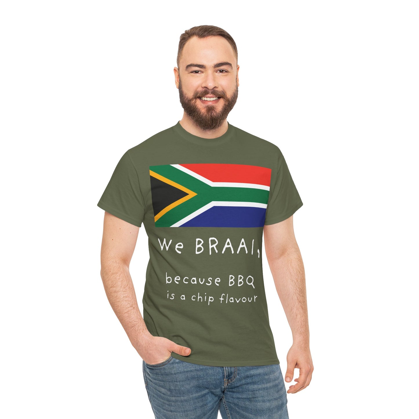 Unisex Braai-Themed Cotton Tee | Heavyweight, Durable & Comfy Fit | 100% Sustainable Cotton | Perfect for Casual Wear