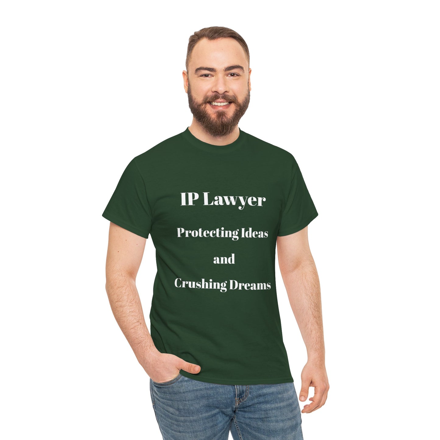 IP Lawyer Unisex Heavy Cotton Tee - Protecting Ideas and Crushing Dreams, Legal Attorney Shirt, Intellectual Property Attorney Gift, Law