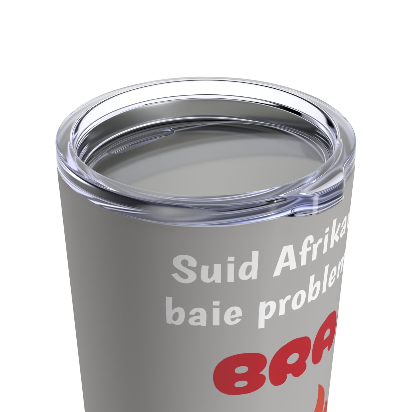 Light Grey 20oz Vacuum Insulated Tumbler for Suid Afrikaanse Braai Double Wall Stainless Steel Durable and Dishwasher Safe