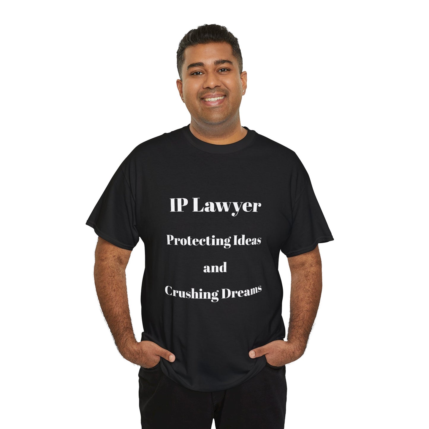 IP Lawyer Unisex Heavy Cotton Tee - Protecting Ideas and Crushing Dreams, Legal Attorney Shirt, Intellectual Property Attorney Gift, Law