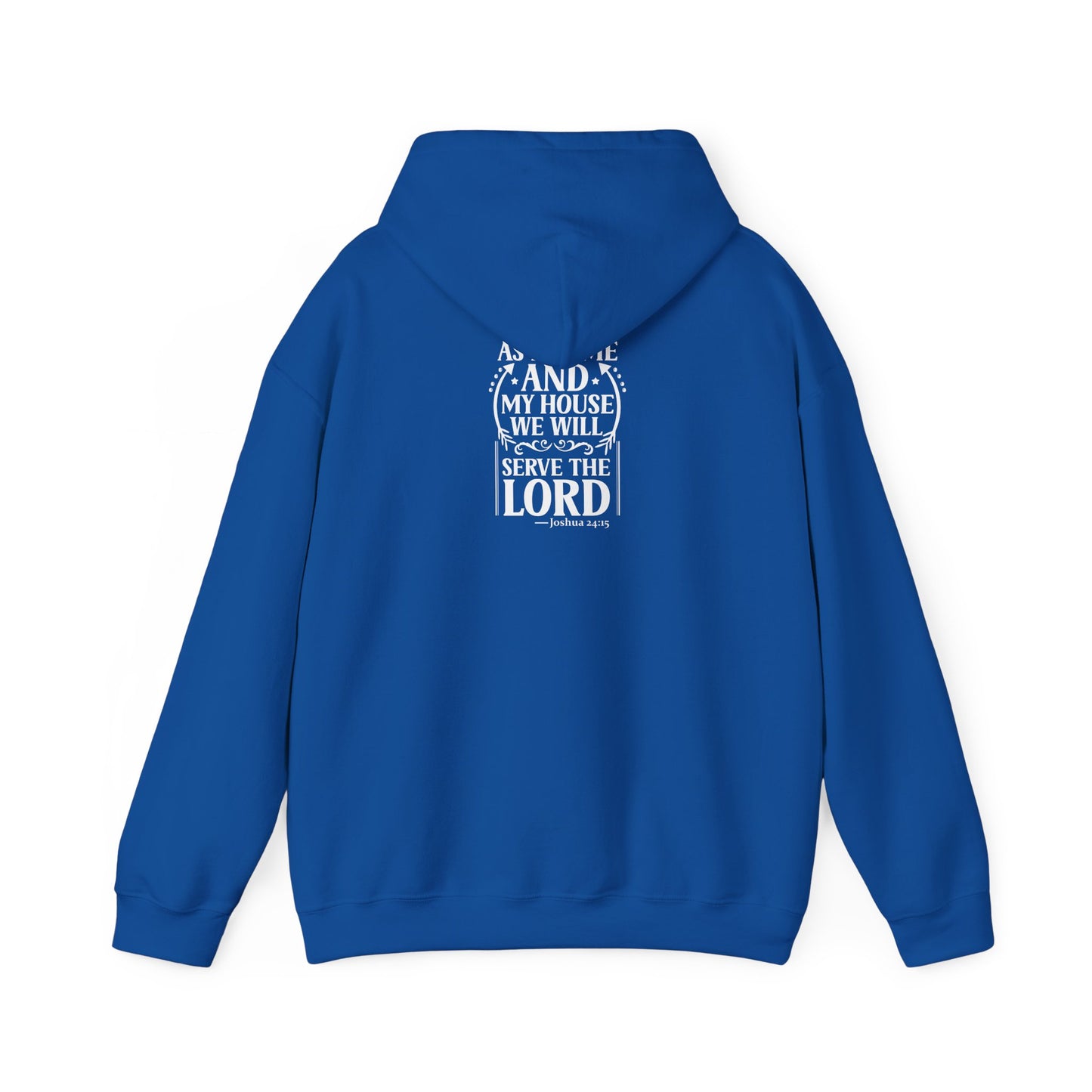 Religiöser Bibelvers Unisex Kapuzenpullover, Christliches Glaube Geschenk, Schwerer Pullover, Diene dem Herrn Bekleidung, Schrift Zitat