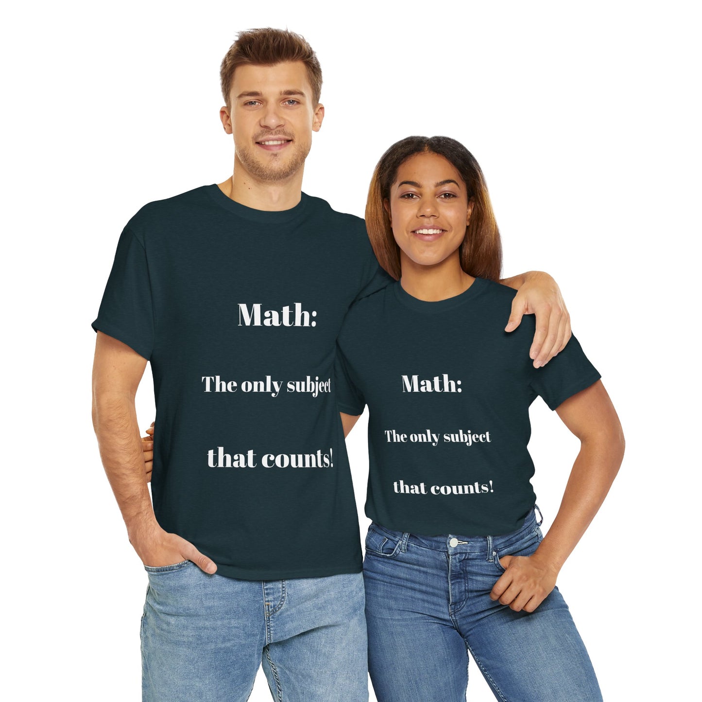 Math: The only subject that counts Unisex Tee, Cotton T-shirt, Math Teacher Gift, Math Lover Shirt, Back to School Apparel