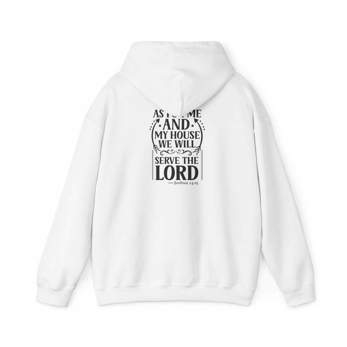 Religiöser Bibelvers Unisex Kapuzenpullover, Christliches Glaube Geschenk, Schwerer Pullover, Diene dem Herrn Bekleidung, Schrift Zitat