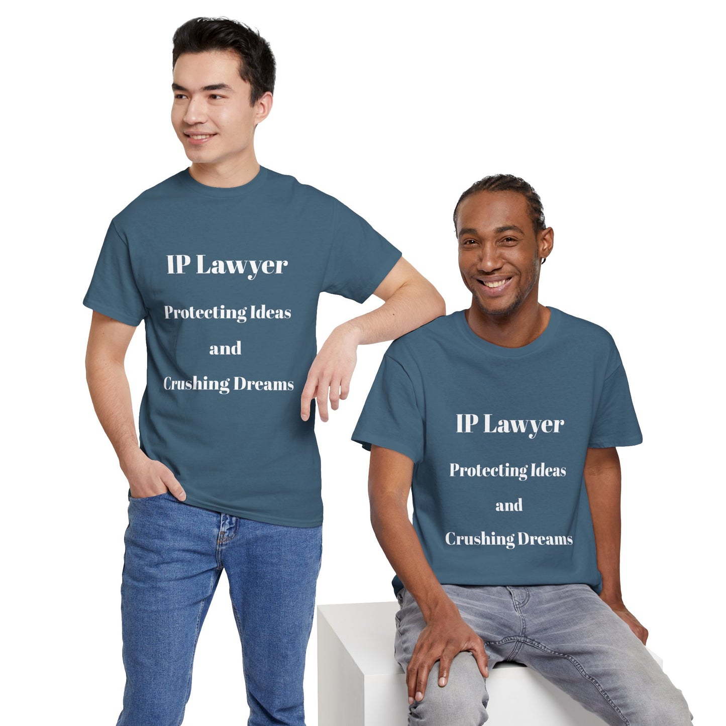 IP Lawyer Unisex Heavy Cotton Tee - Protecting Ideas and Crushing Dreams, Legal Attorney Shirt, Intellectual Property Attorney Gift, Law